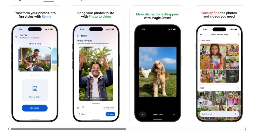 Najważniejsze funkcje Google Photos