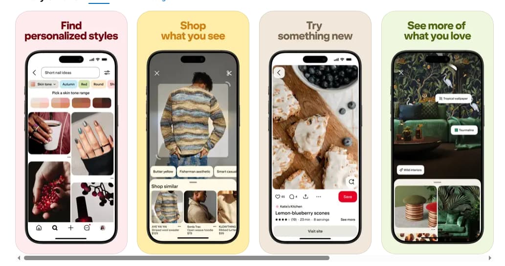 Kluczowe funkcje Pinterest