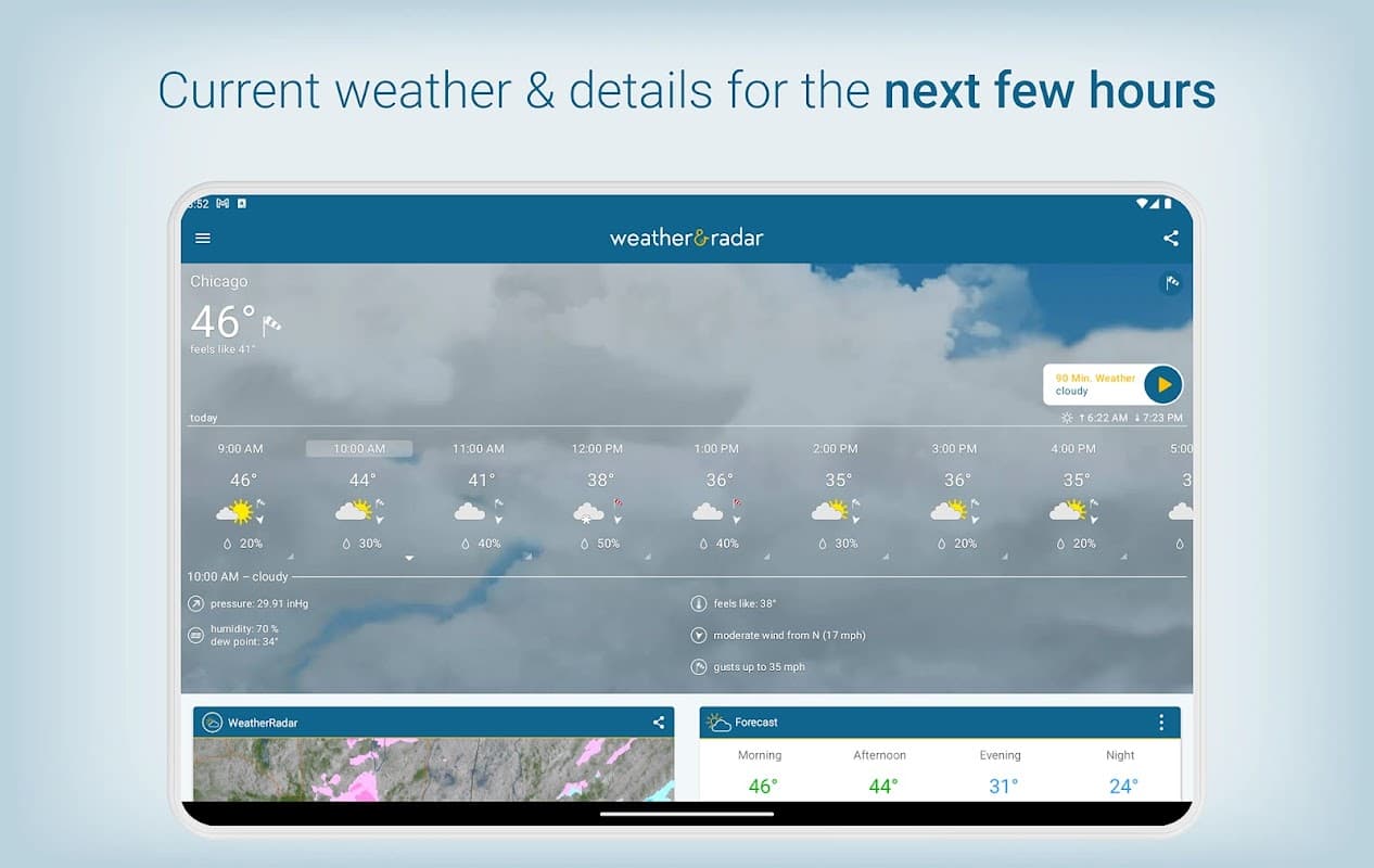 Wprowadzenie do aplikacji Pogoda & Radar