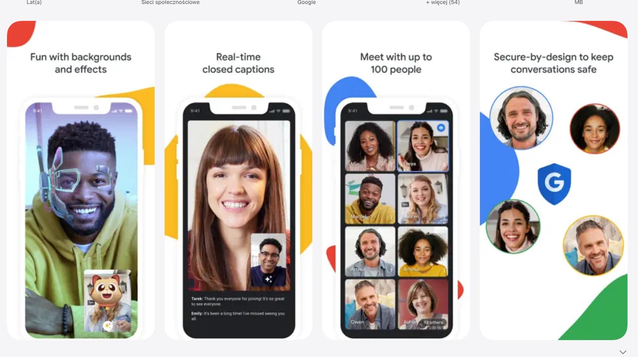 Dostępność Google Meet na różnych urządzeniach